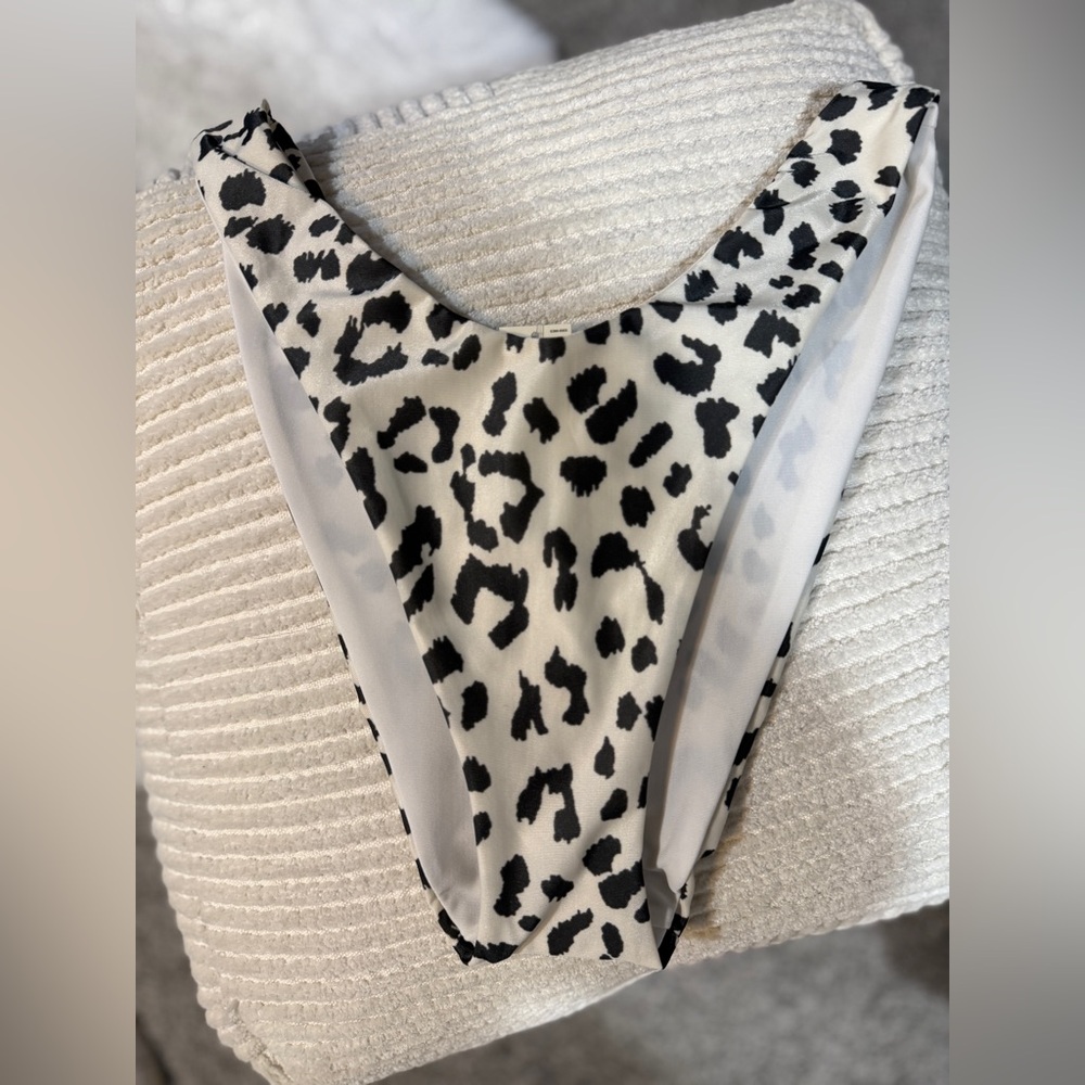 NWT Aerie Leopard Print High Cut Cheeky Bikini Bottoms. - Picture 2 of 4